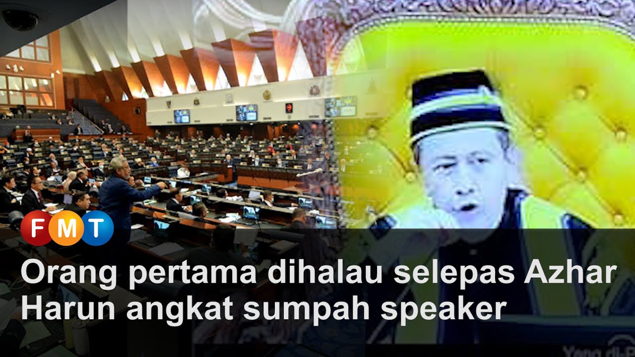 Orang pertama dihalau selepas Azhar Harun angkat sumpah speaker