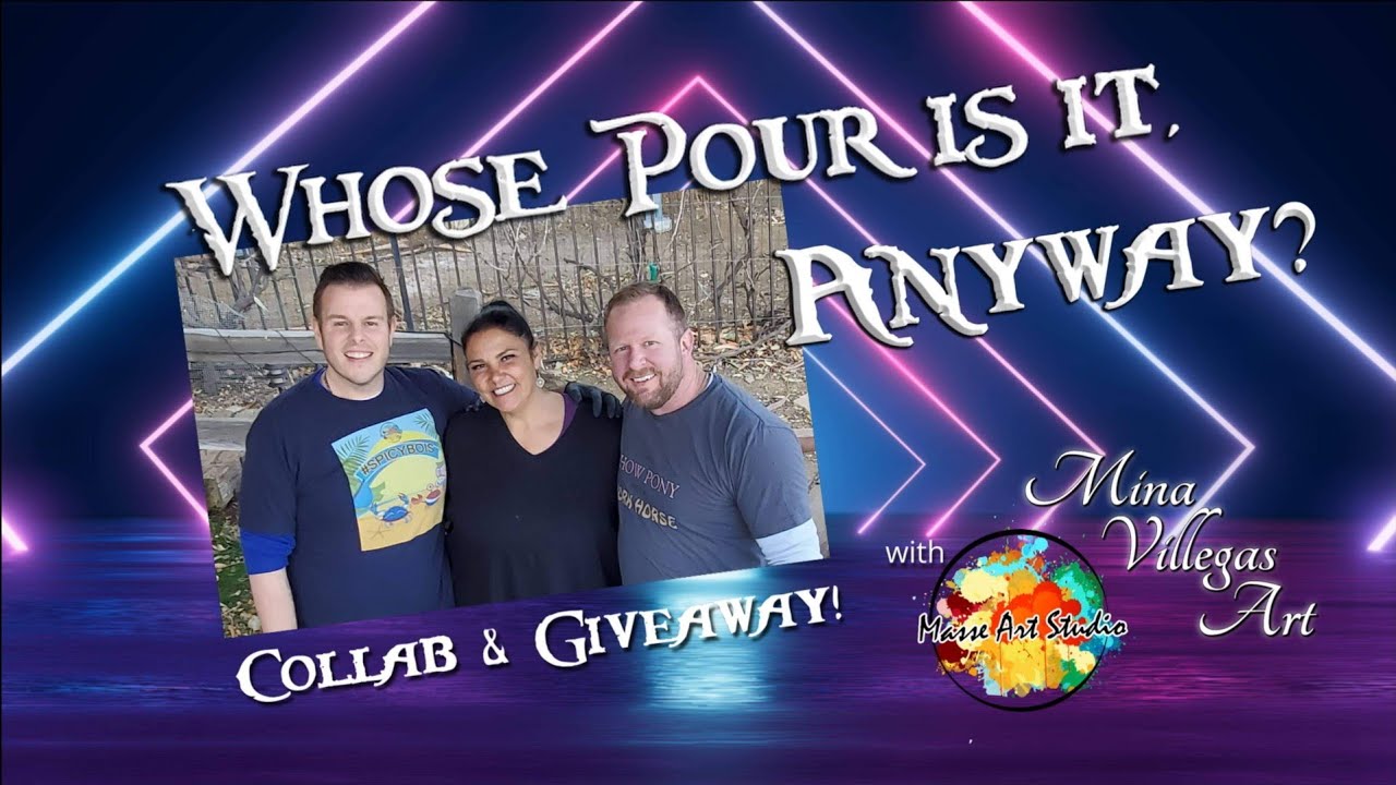 Whose Pour Is It, Anyway?? Three Awesome Acrylic Pours Collab Game Show & Giveaway! Must See!