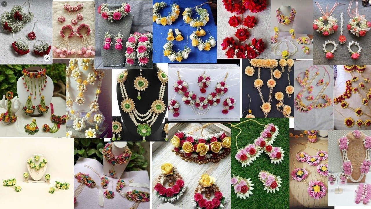 Latest Floral Jewellery| floral Jewellery Set For Haldi/Mehndi| Diy Floral Jewellery.