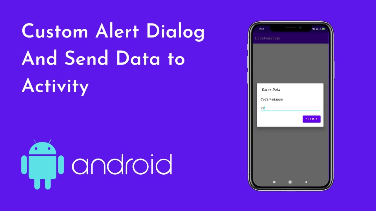 Custom Alert dialog plus send data to activity| #Android #Studio #custom #alert #dialog