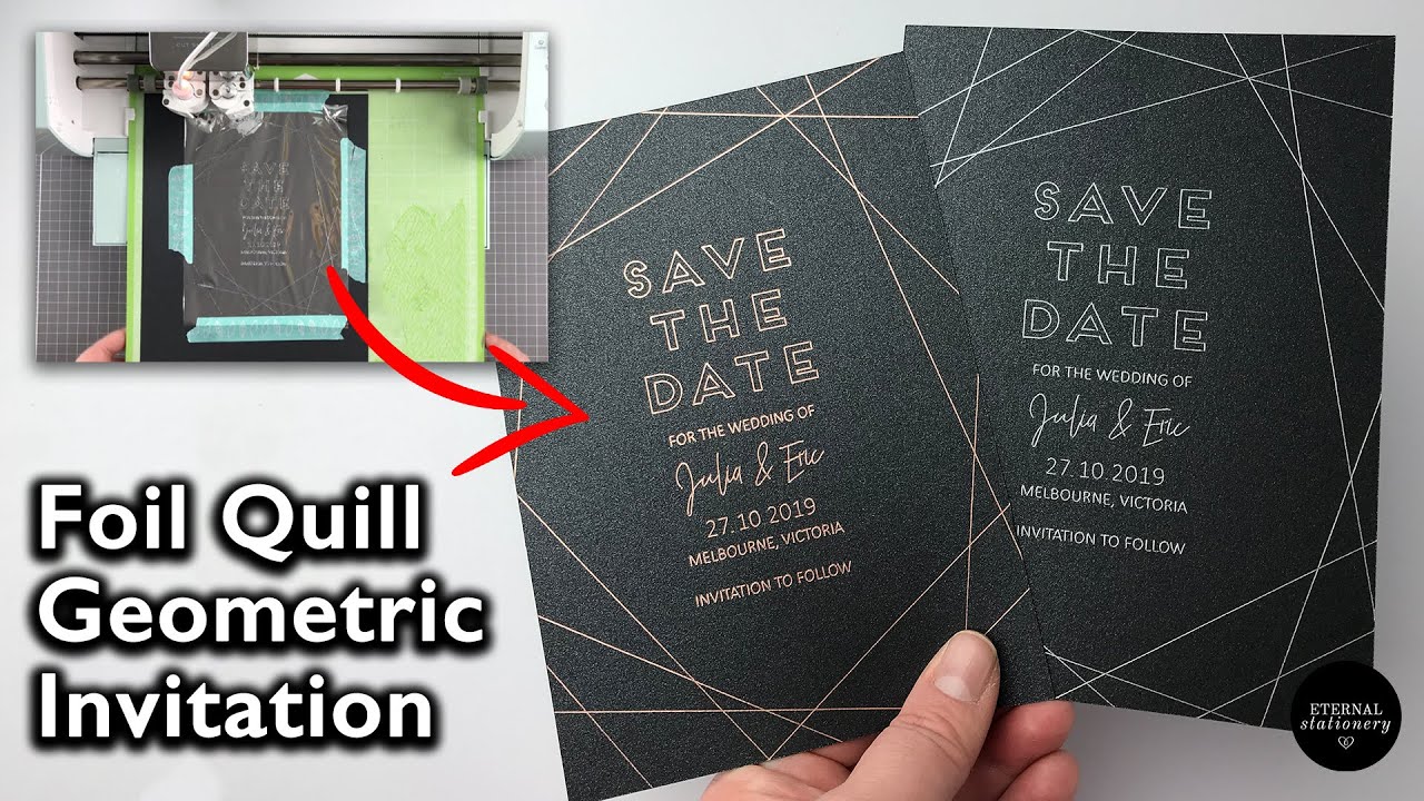 How to use the Foil Quill | Design Geometric Invitations in Illustrator and foil with the Foil Quill