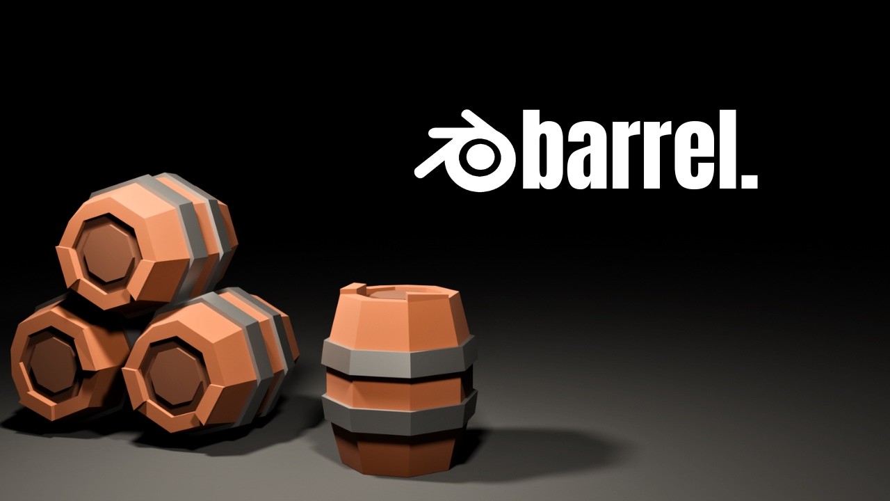 How to Make a Low Poly Barrel in Blender