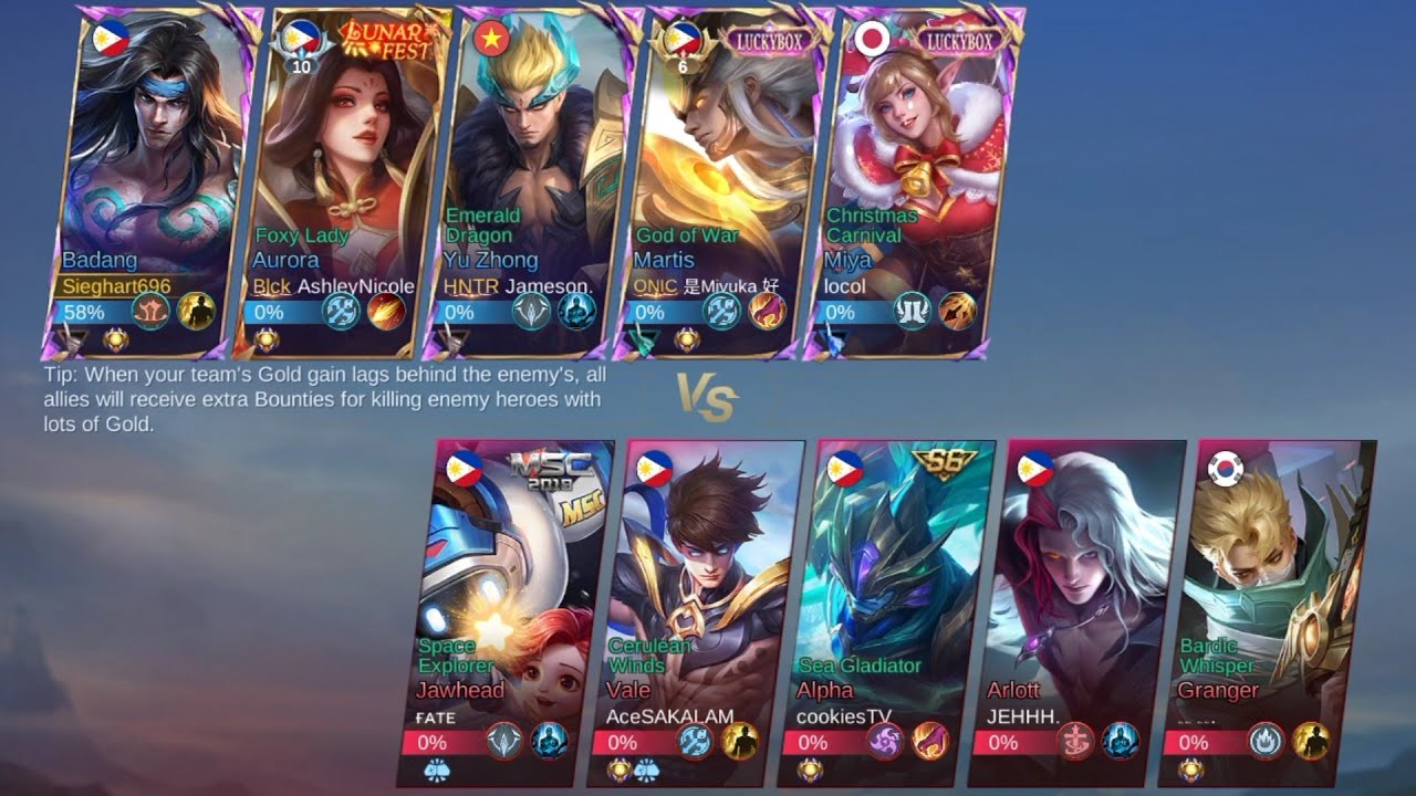 Mobile legends ranked match - everyone lags