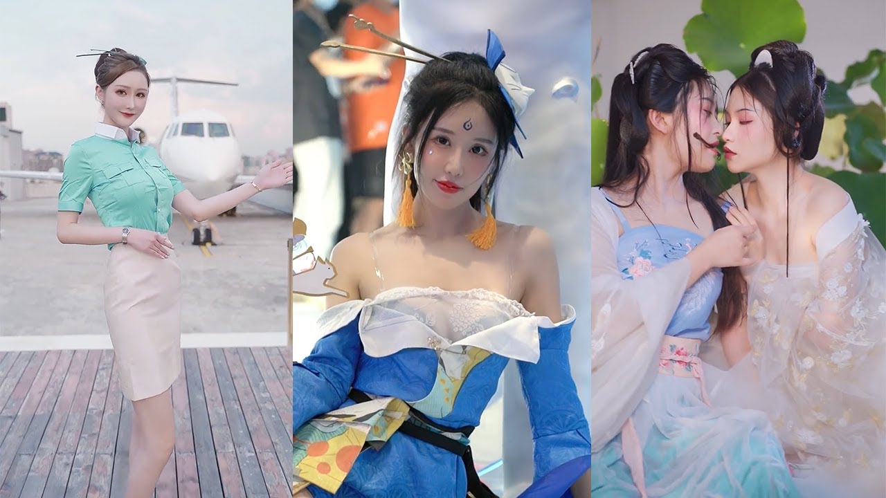 【抖音性感美女街拍穿搭合集&車模 模特】tik tok 2021 China sexy beauty Street shot model  auto salon girls