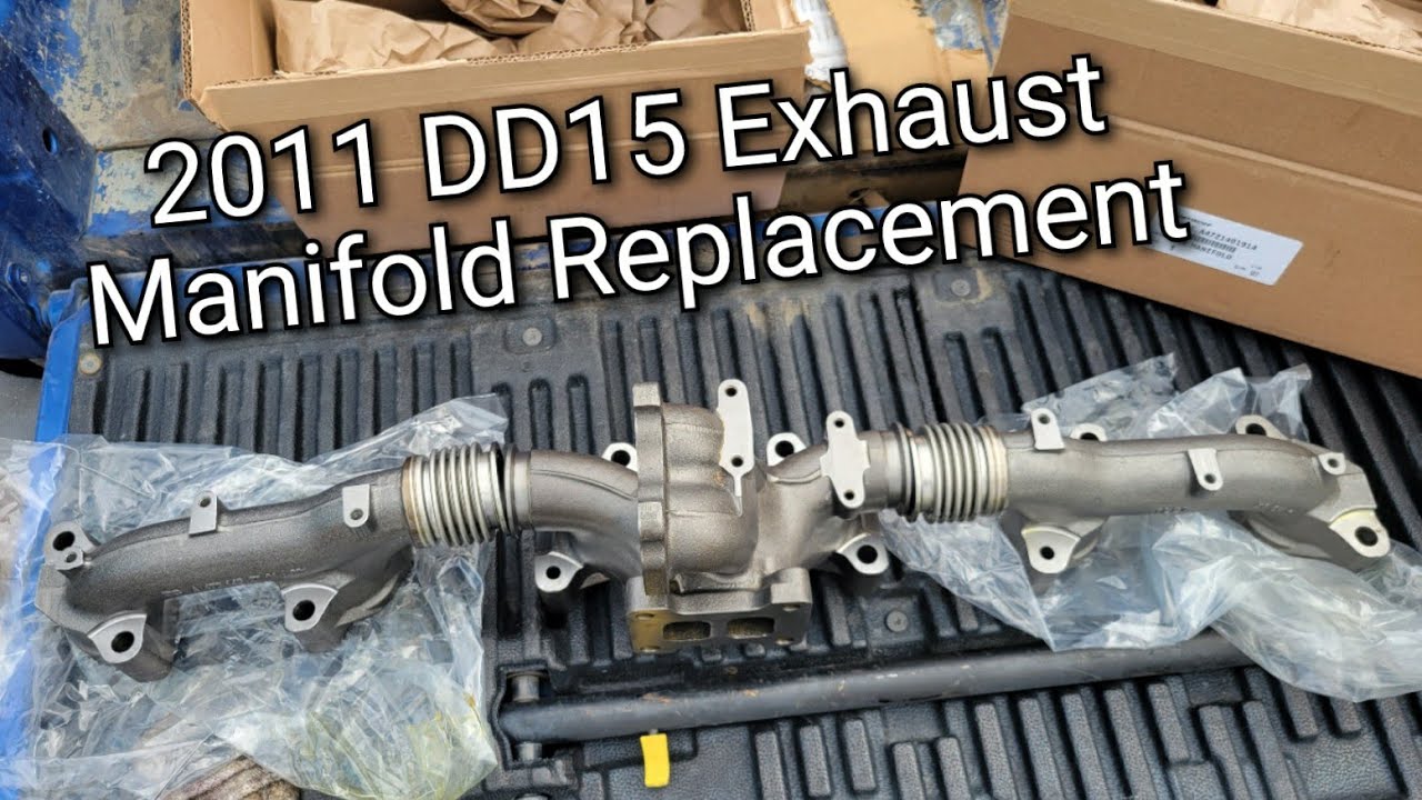 Replacing Exhaust Manifold on 2011 DD15 engine Freightliner Coronado