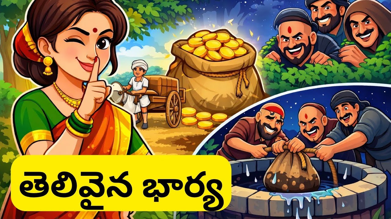 తెలివైన భార్య దొంగలను ఎలా మోసం చేసింది? | Funny Moral Story in Telugu