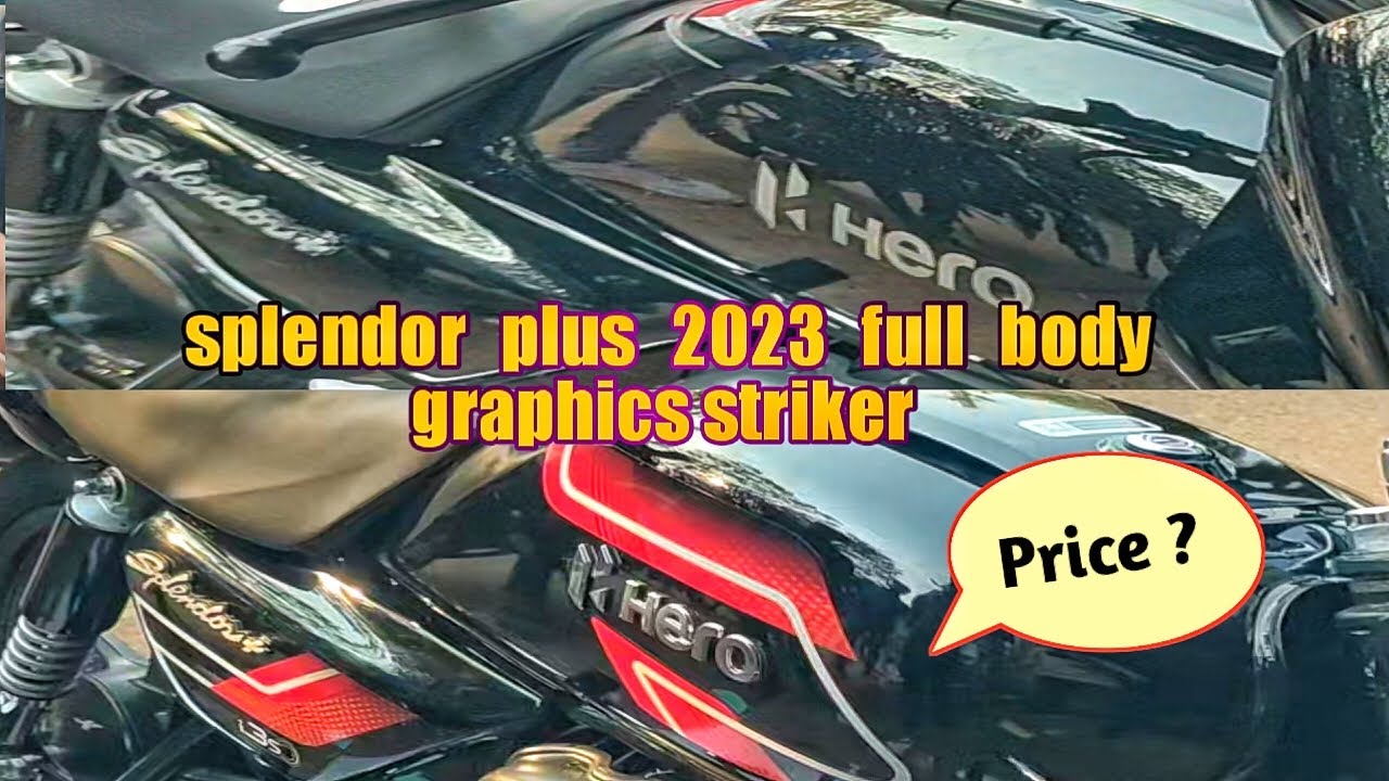 Splendor plus 2023 full body graphics striker | Splendor modified | Hindi |