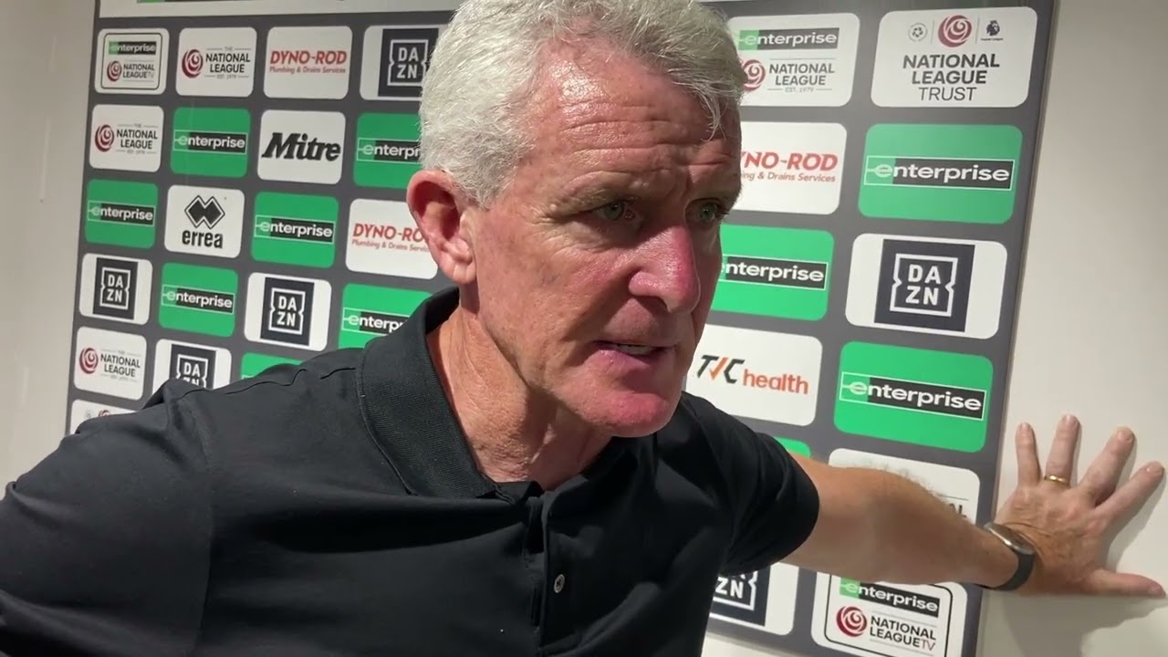 Carlisle boss Mark Hughes following the Boreham Wood draw