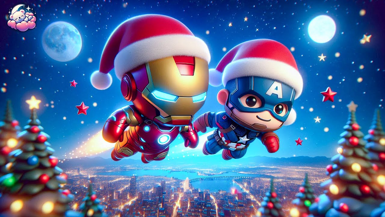 Рождественское приключение с Железным Человеком и Капитаном Америкой 🎄Веселое праздничное путешес...