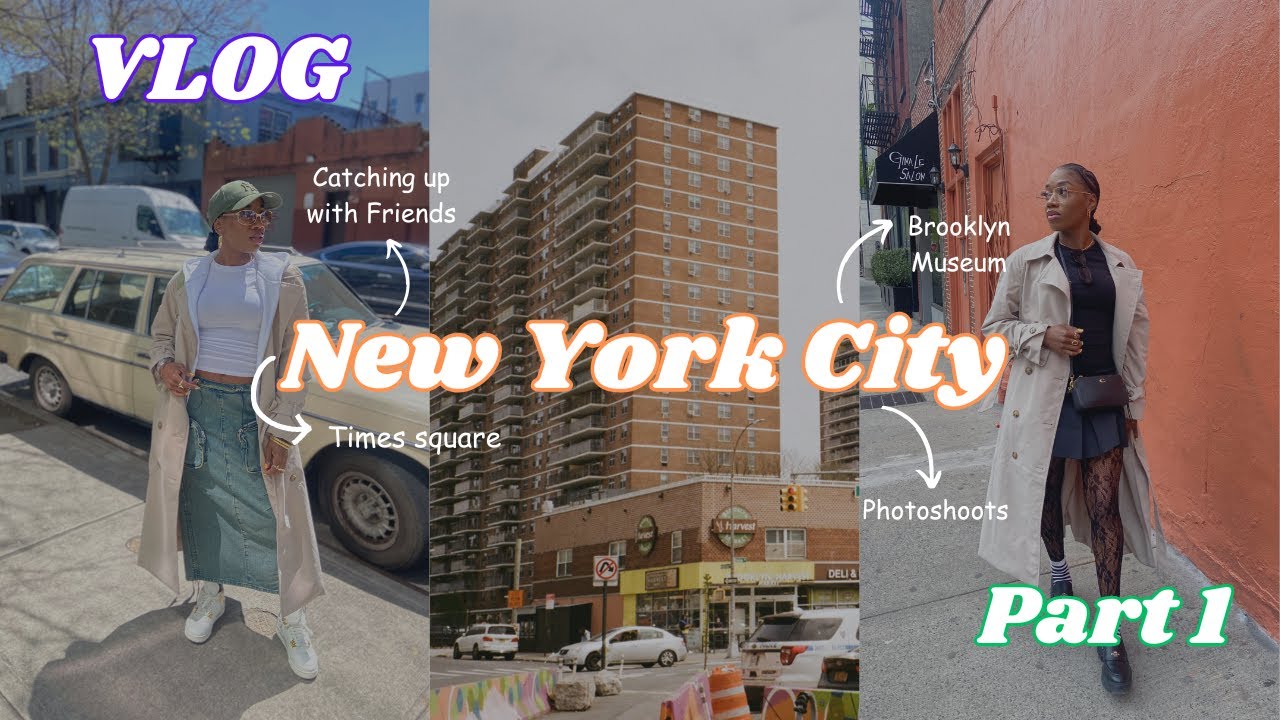 VLOG | first time in new york city, travelling solo, meeting friends + exploring the city - part 1