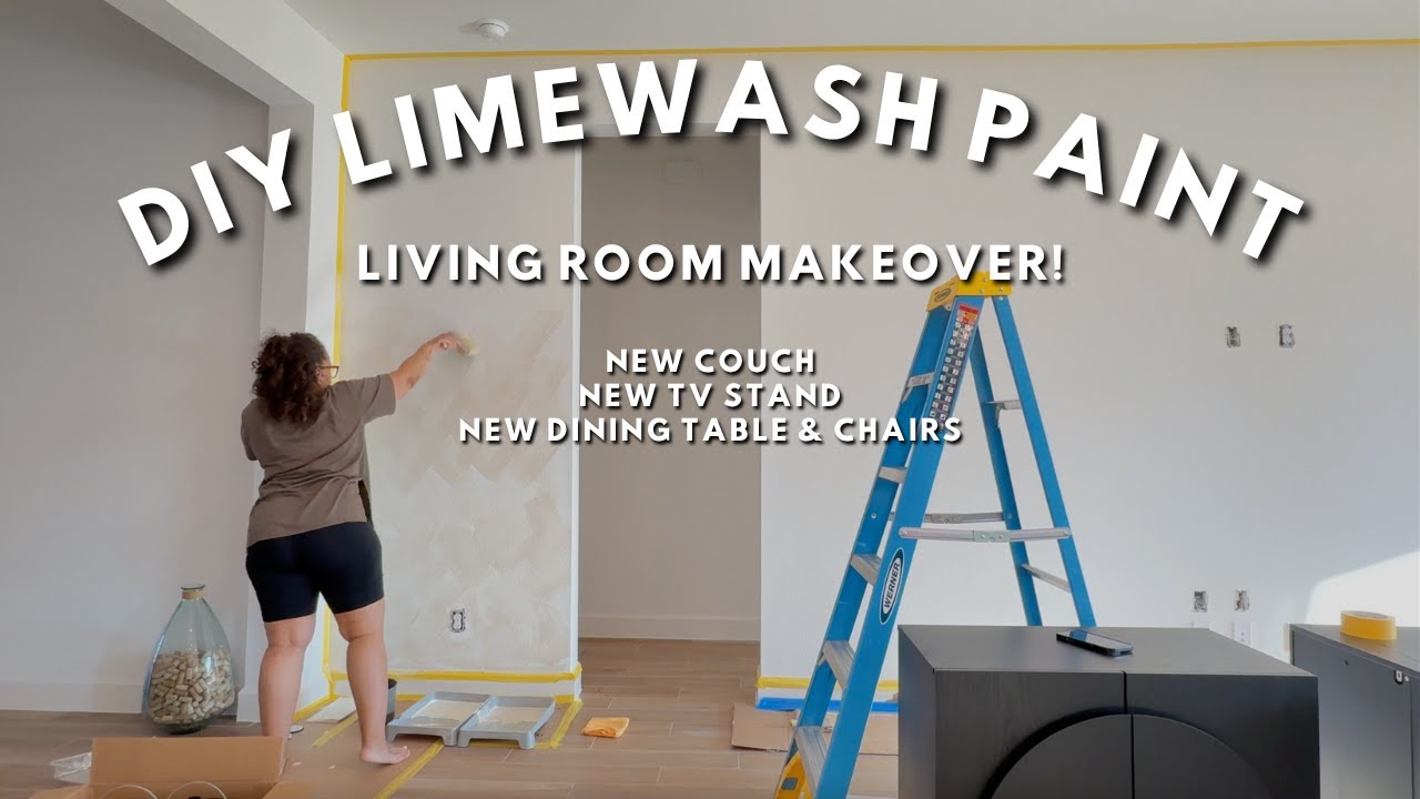 DIY Limewash Painting our Living Room | Living Room Refresh | WE BOUGHT A HOUSE!