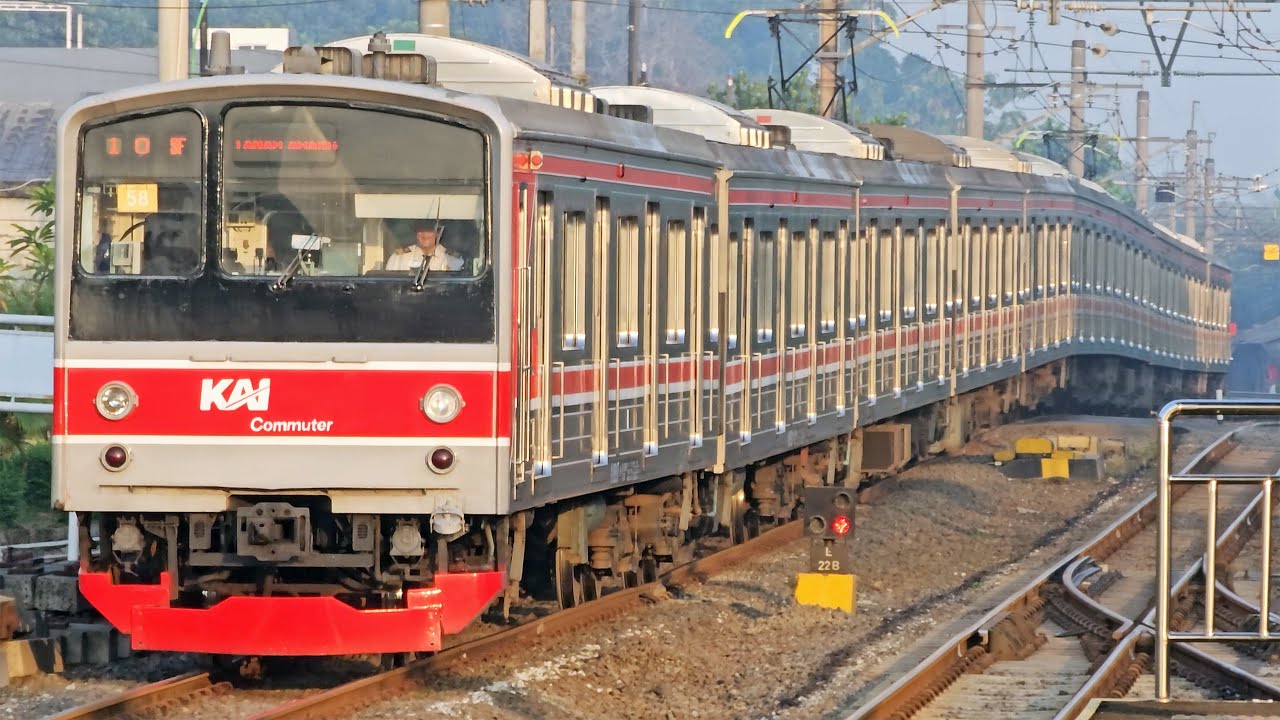 [4K] Stasiun Serpong: Kompilasi Kereta JR 205 Rheostatik, JR 205 VVVF | KRL Commuter Line (1/3)