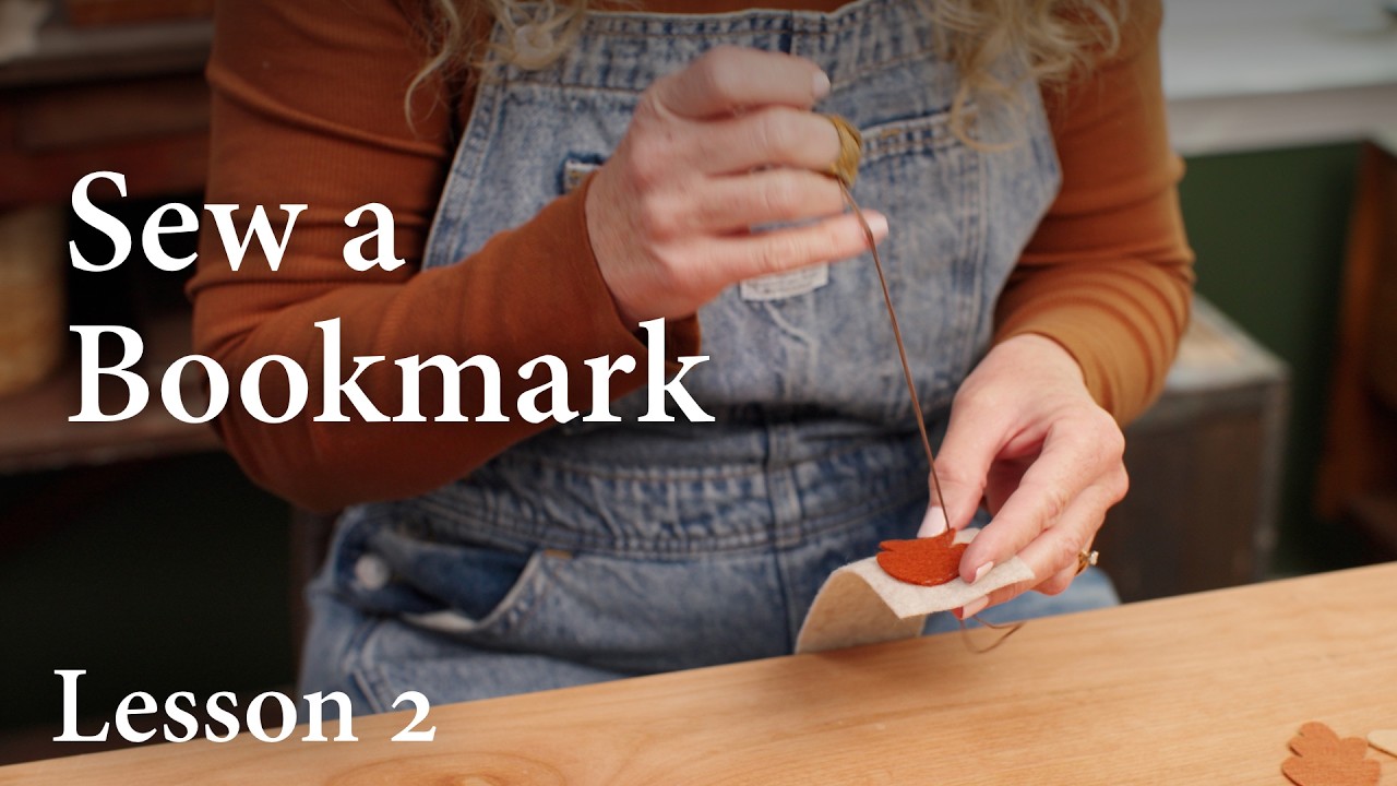 How to Sew an Appliqué Bookmark (Backstitch & Cross Stitch)