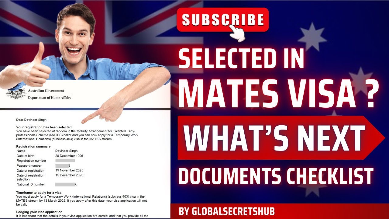 Selected in MATES VISA? Documents Checklist ✅ | Australia Subclass 403