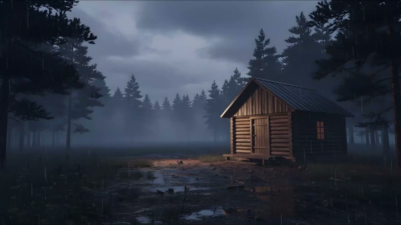 Forest Rain at Night 🌧️ 10 Hours Natural Sleep Ambience🌫️ 7