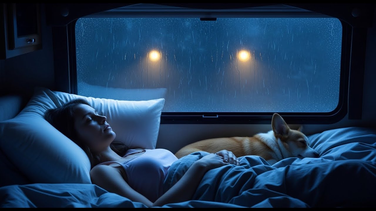 Rain & Thunder on a Camping Car Roof – Deep Sleep & Stress Relief