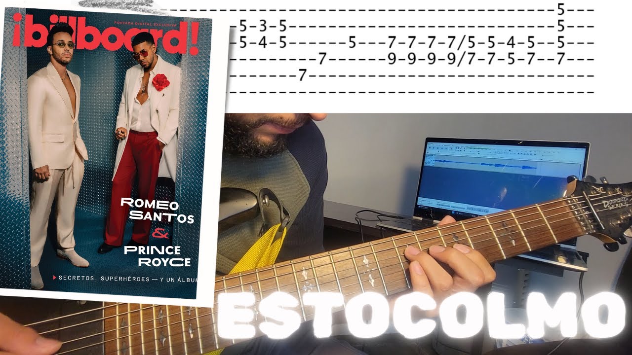 Como Tocar - Estocolmo (Romeo Santos & Prince Royce) / TUTORIAL SOLO DE GUITARRA