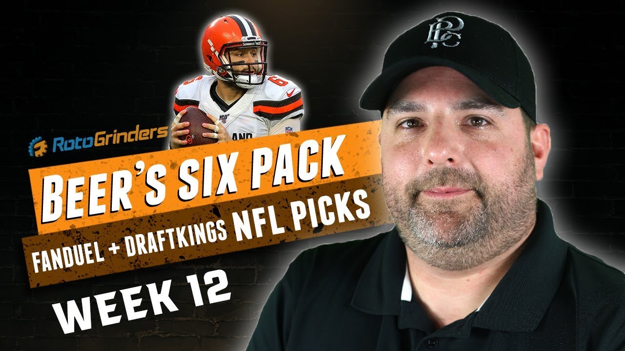 DRAFTKINGS NFL WEEK 12 DFS PICKS | The Daily Fantasy 6 Pack