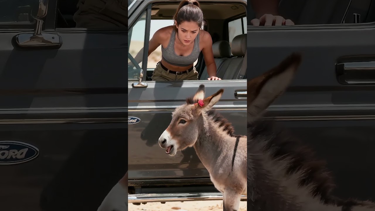 Brave donkey saves pregnant woman from deadly clif！#donkey  #animalrescue  #animals  #rescue