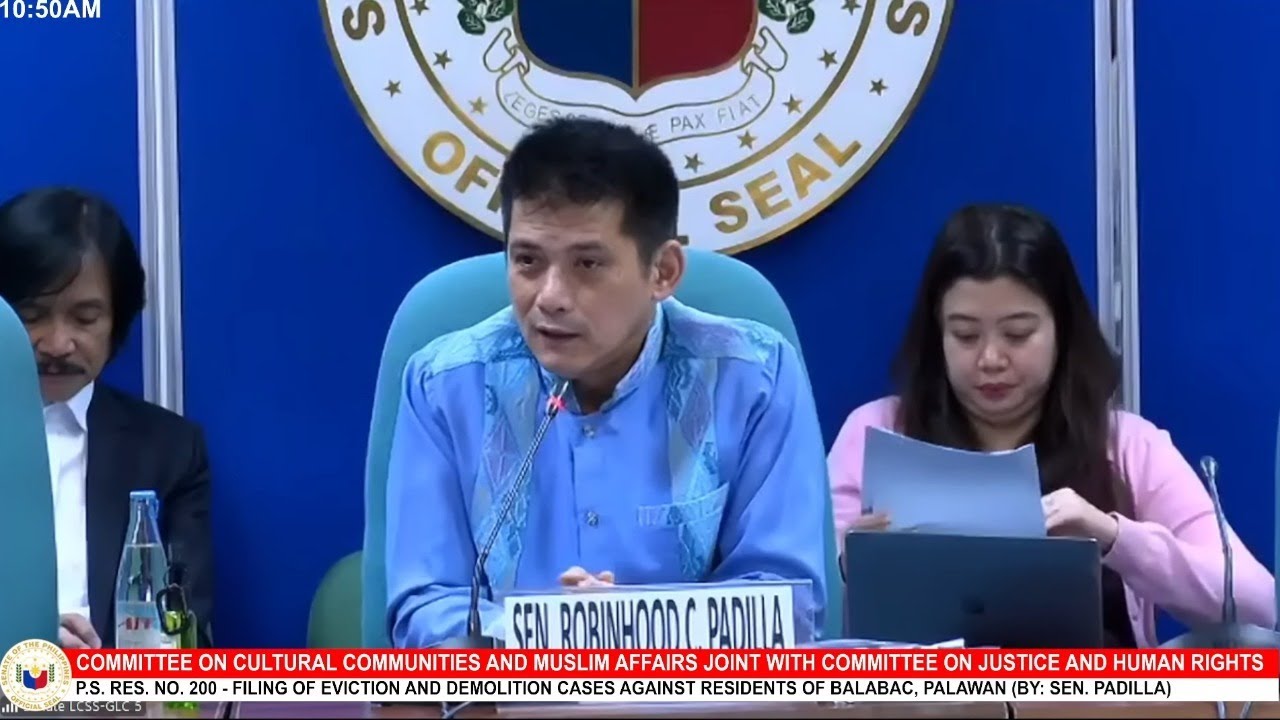 Senate Hearing on Eviction and Demolition Cases Against Residents of Balabac,Palawan (Feb 13, 2026)