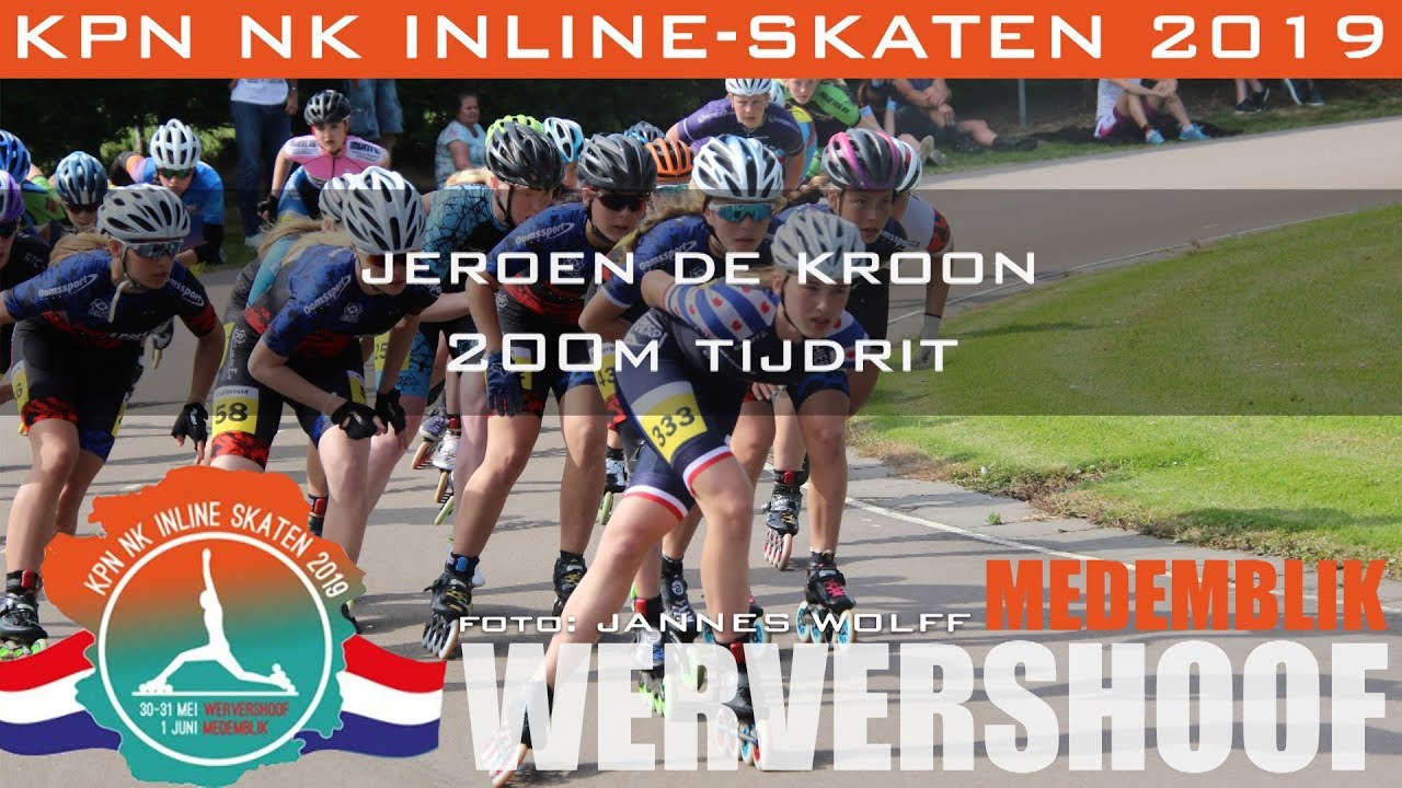 Jeroen de Kroon 200m tijdrit KPN NK Inline Skaten Wervershoof Medemblik 2019