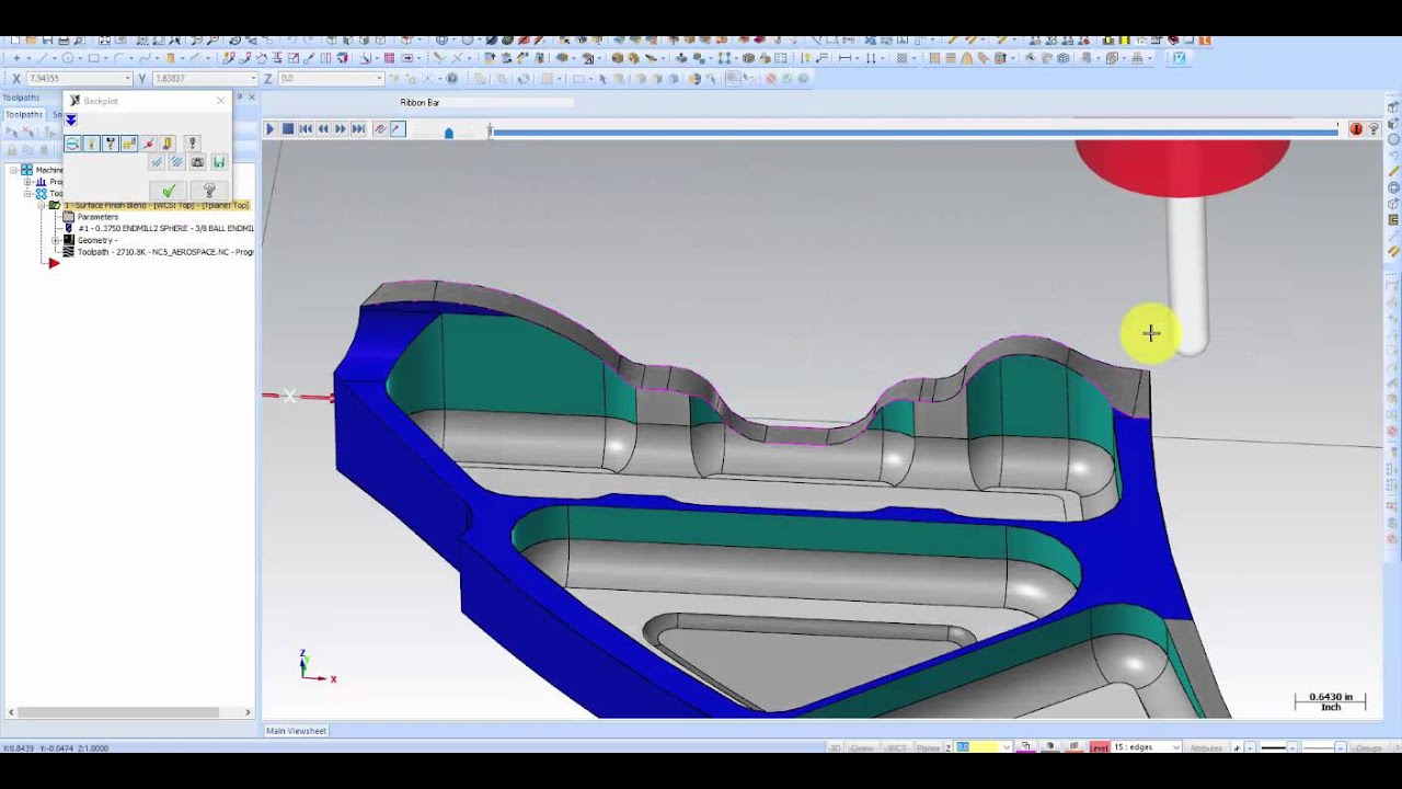 MASTERCAM X9 SURFACE FINISH BLEND