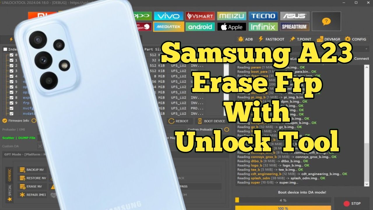 Samsung A23 Erase Frp | Remove Gmail Account With Unlock Tool | Za Mobile Tech