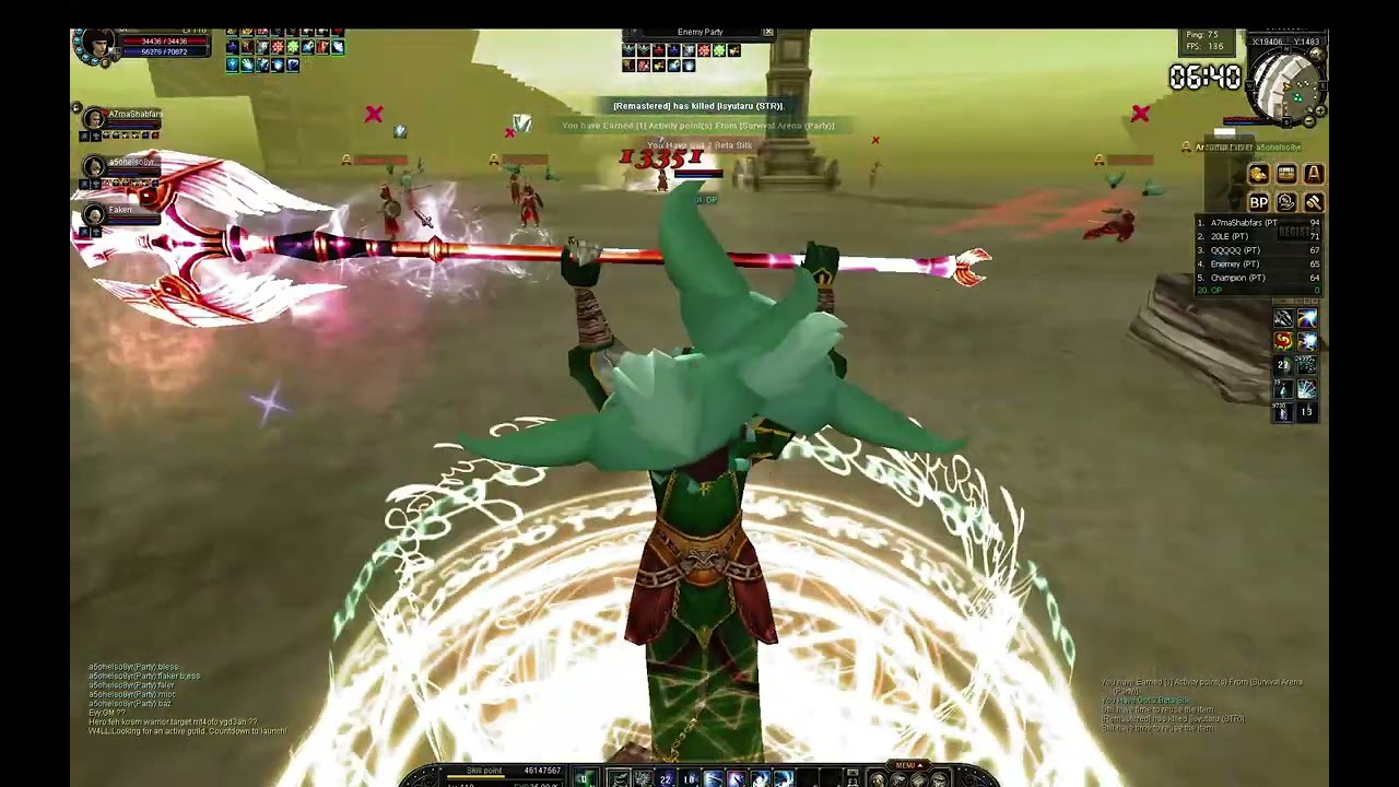 [Arcadia Online Speical Survival Party $$] smashing everyone Rank 1 #1