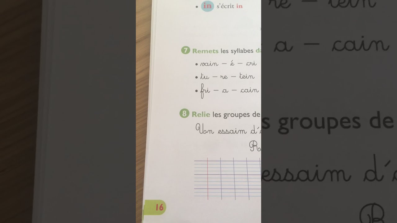 Exercices pages 15 et 16 du fichier de Taoki
