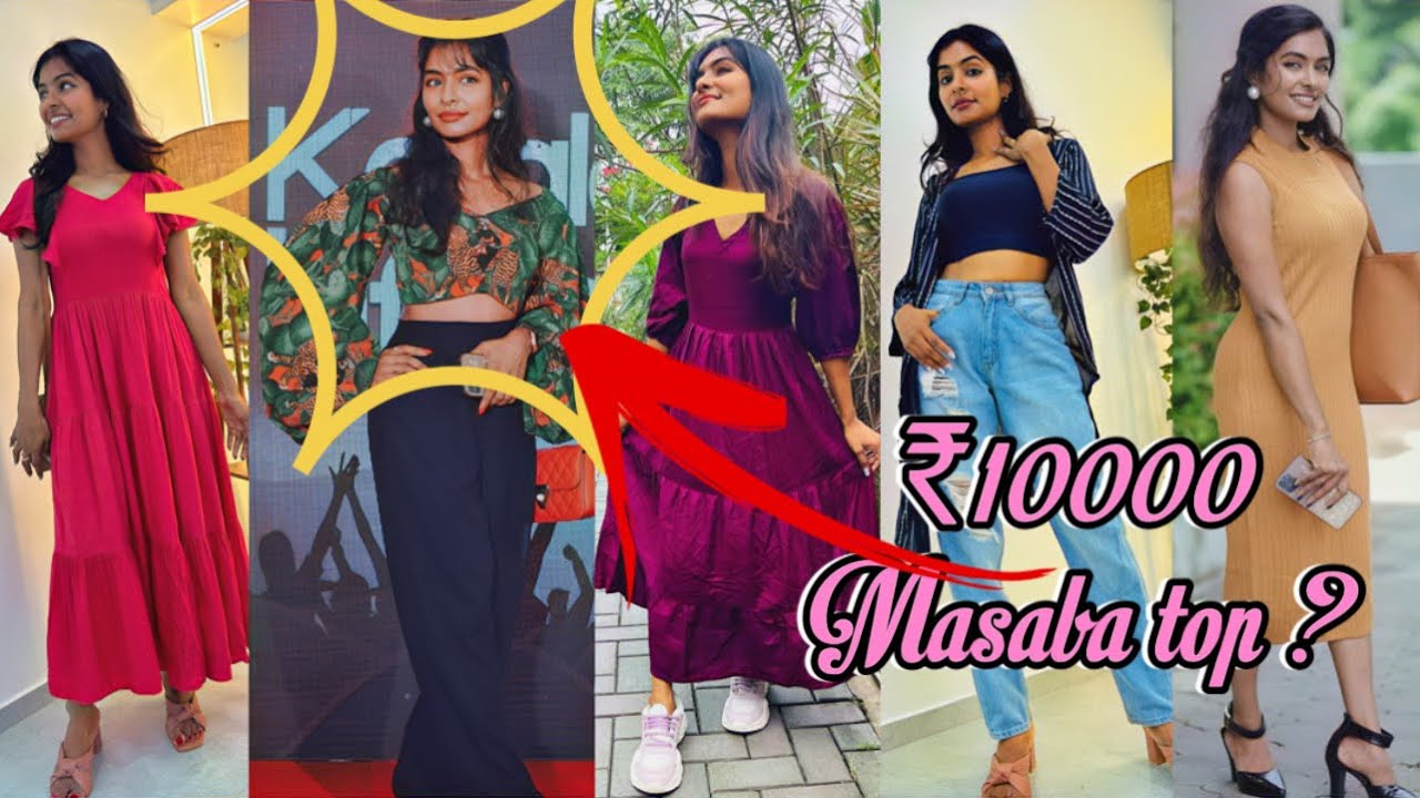 Western outfits from Myntra, thrift store | Tried  Masaba outfit for 1st time 🫰Asvi Malayalam