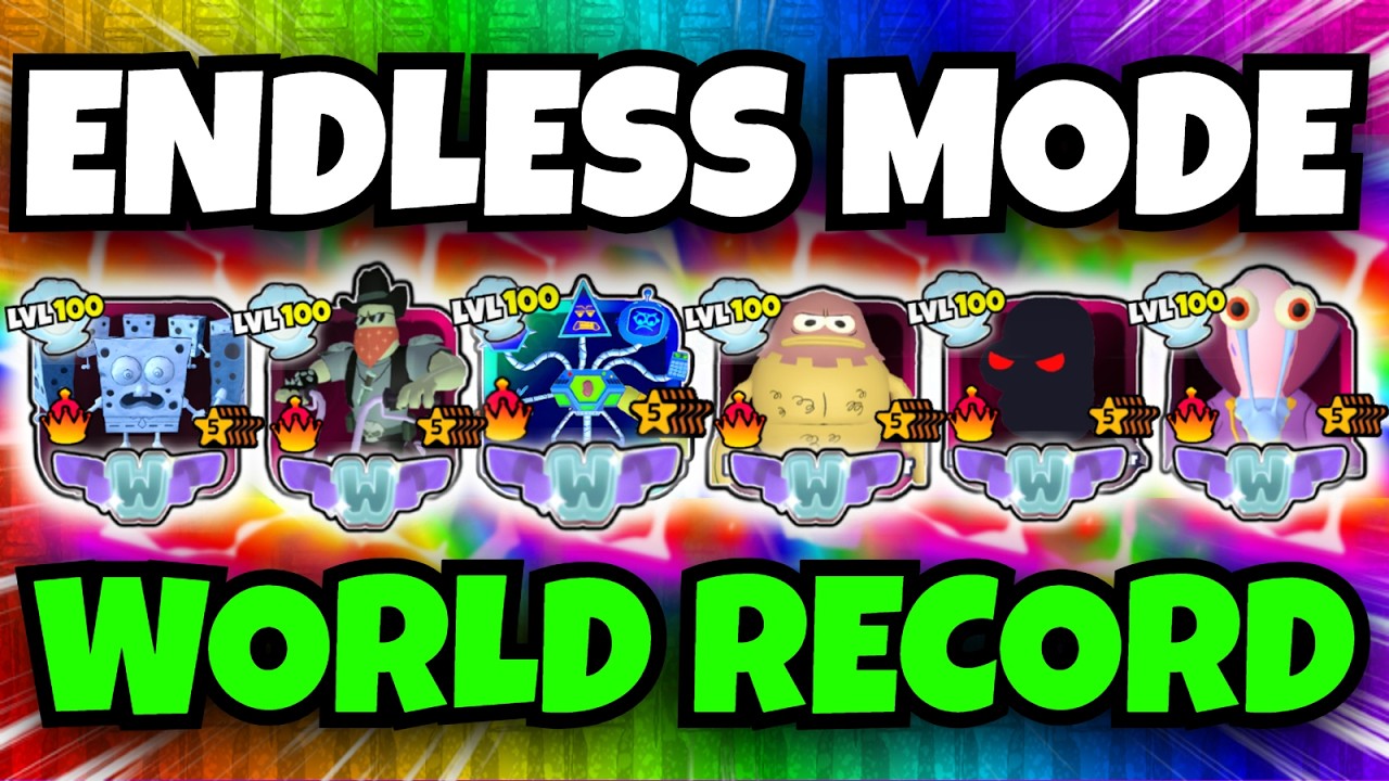 NEW BEST LOADOUT GOT ME ENDLESS MODE WORLD RECORD! (SpongeBob Tower Defense)