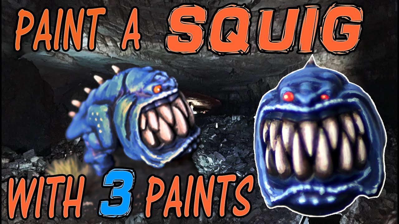 Paint a Squig using ONLY 3 PAINTS- Massive Collaboration
