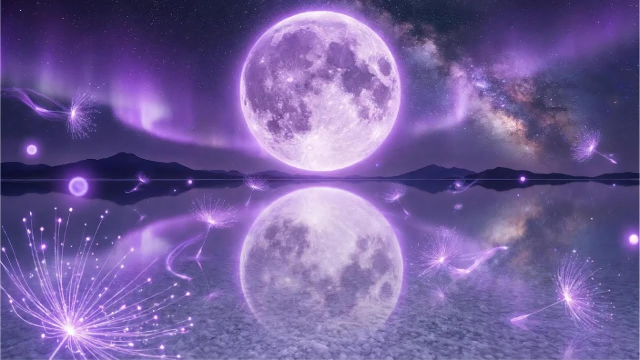 8 Hours Deep Sleep Music | Cosmic Dandelion Moon | Relaxing Music for Insomnia, Stress Relief