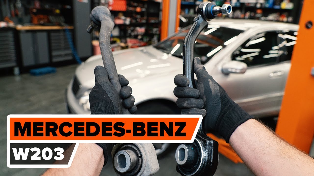Como substituir a braço de suspensão dianteira no MERCEDES-BENZ W203 Classe C [TUTORIAL AUTODOC]