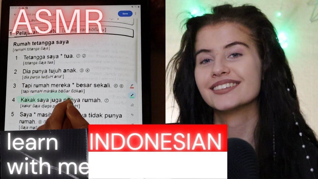 ASMR learn INDONESIAN with me / Indonesian 🇮🇩 for beginners (whispered)