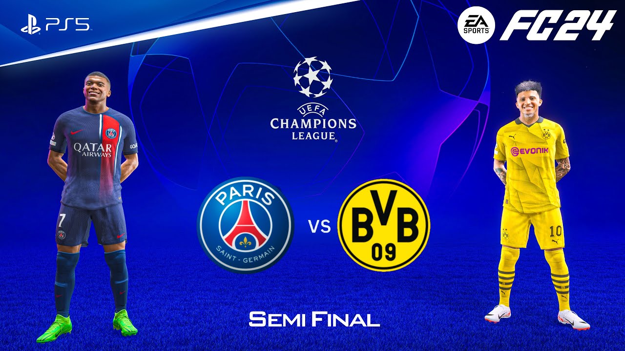 FC 24 - PSG vs Borussia Dortmund | UEFA Champions League Semi Final Full Match | PS5&trade; [4K60]