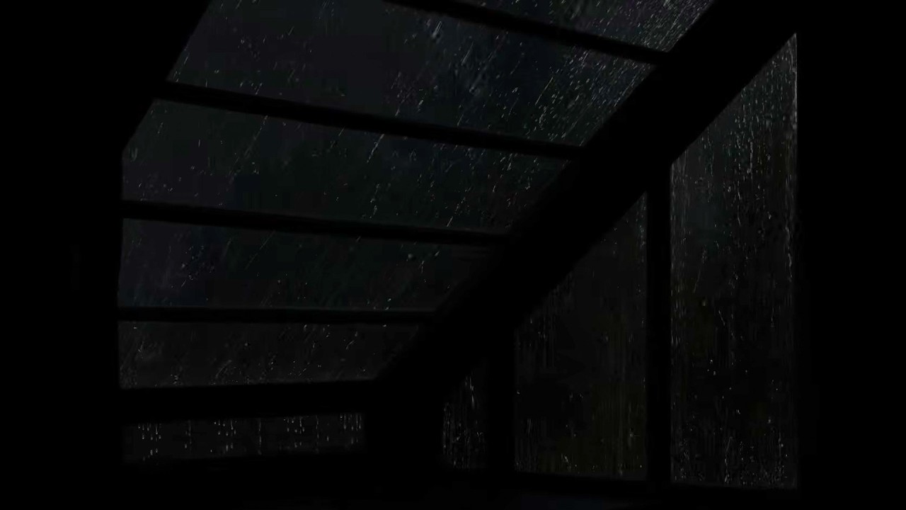 Heavy Rain in Outside at the Bedroom Window | Calm Night Relax Sounds for Sleeping