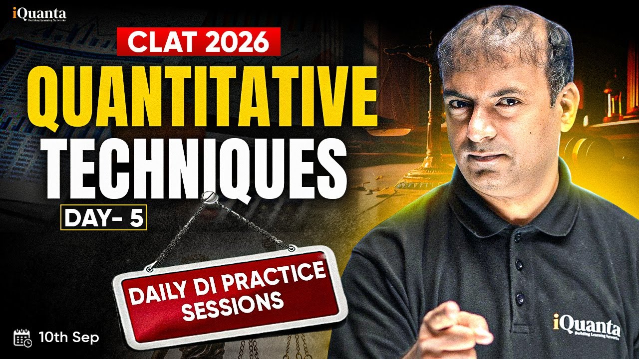 CLAT 2026 Quantitative Techniques | Daily DI Practice for CLAT 2026 | CLAT Maths Preparation Day 5