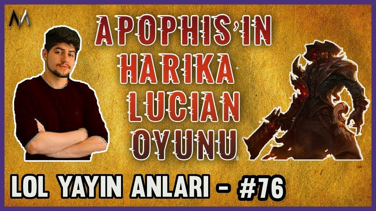 STUDYO_KİNG'İN YAYININDA TALİHSİZ OLAY - APOPHİS'İN HARİKA LUCİAN OYUNU | LoL yayın anları #76