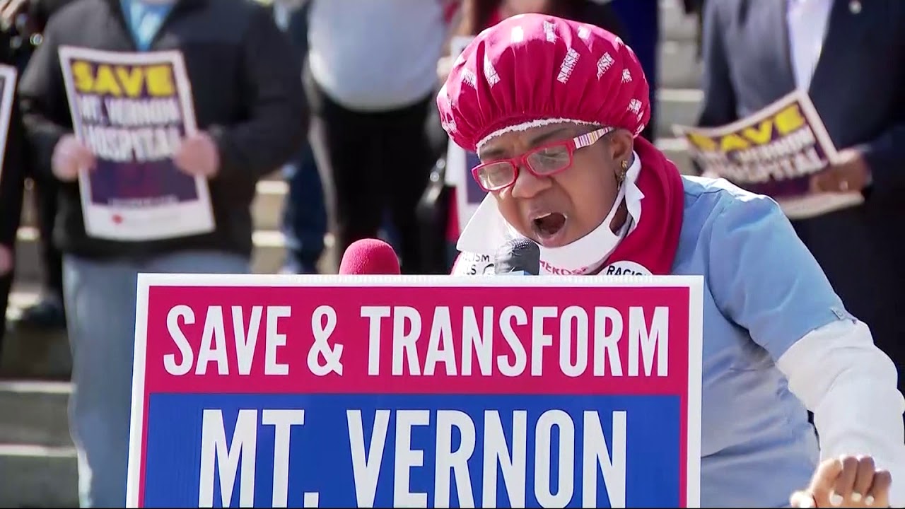 Mount Vernon Hospital workers rally to call for equality in health care