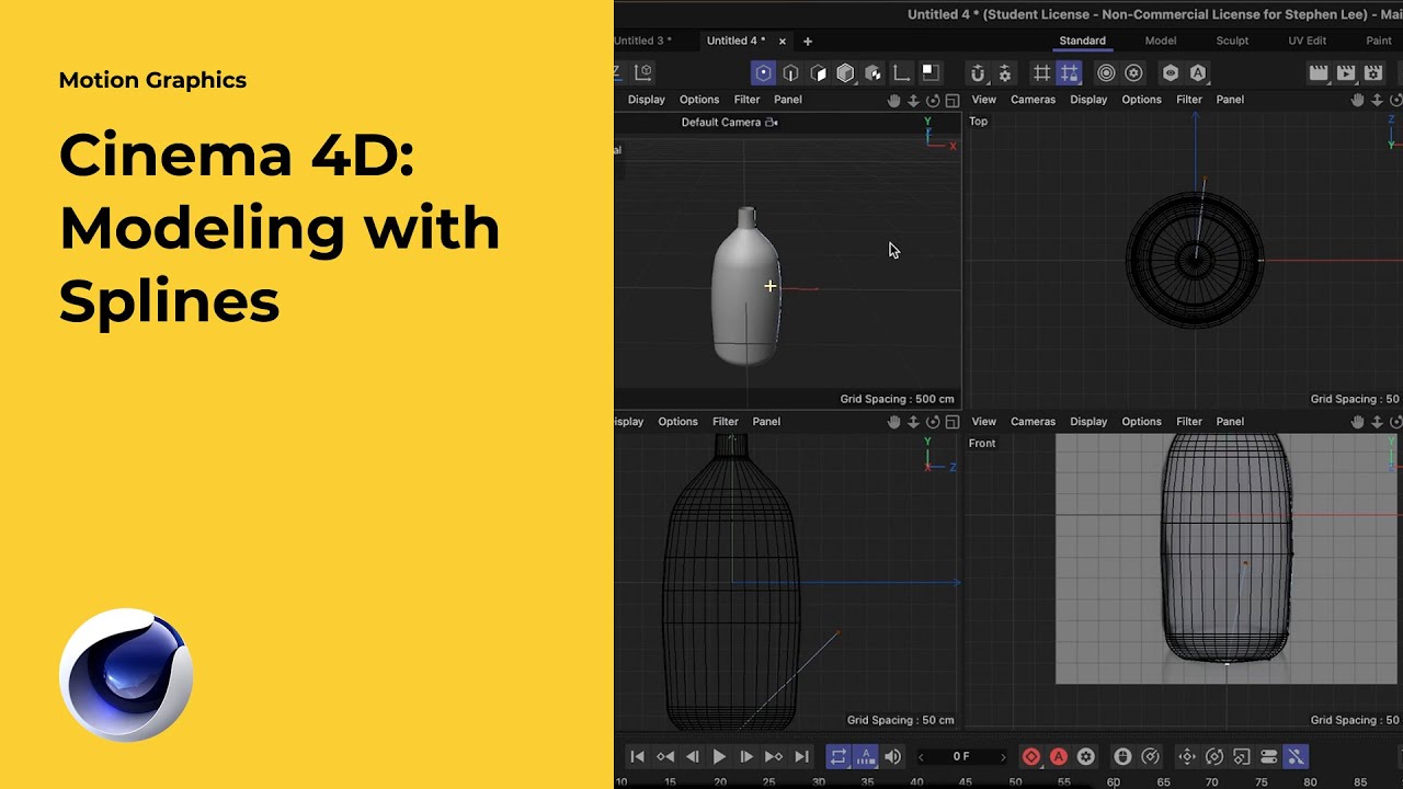 Cinema 4D: Modeling with Splines