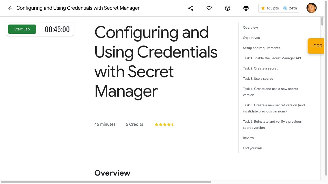 Configuring and Using Credentials with Secret Manager