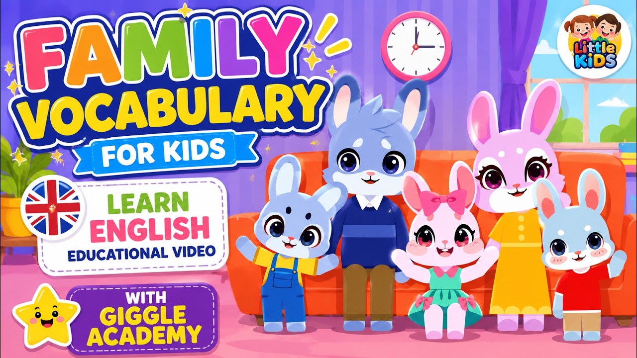 Family Vocabulary for Kids | Learn English Educational Video With Giggle Academy