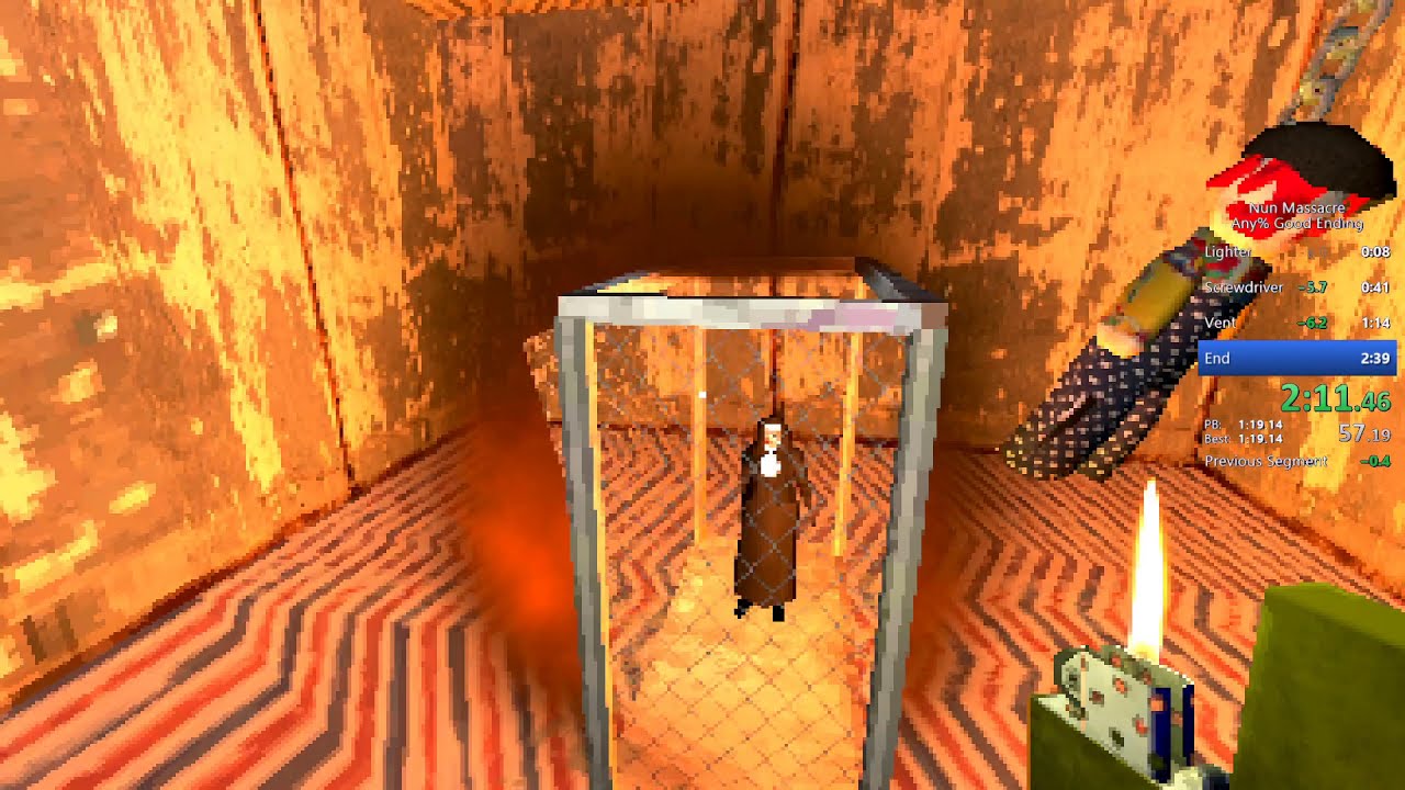 Nun Massacre Speedrun Any% Good Ending - 2:32 (LOUD)
