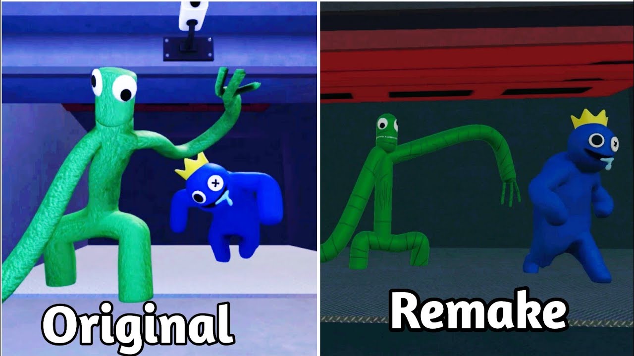 Rainbow Friends 2 Original Vs Rainbow Friends 2 Remake Full Gameplay