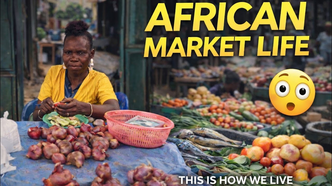Life Inside a Local African Market 🌍 | Food, Fish & Daily Living