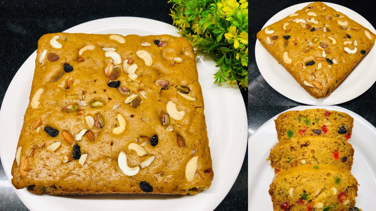 Whole Wheat Jaggery Christmas Plum Cake | Eggless & Without Oven | Christmas Fruit Cake