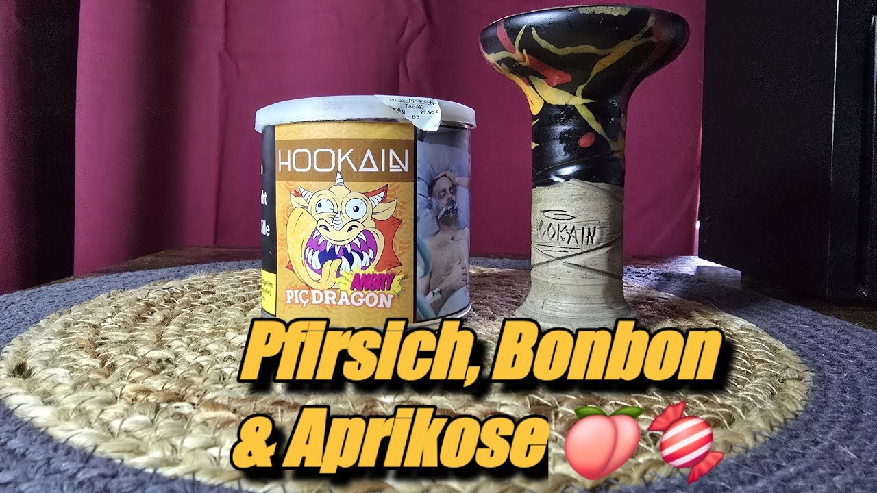 Hookain Angry Pic Dragon🍑🍬 | Shishatabak Review 💨 | Die Reihe überzeugt bisher..
