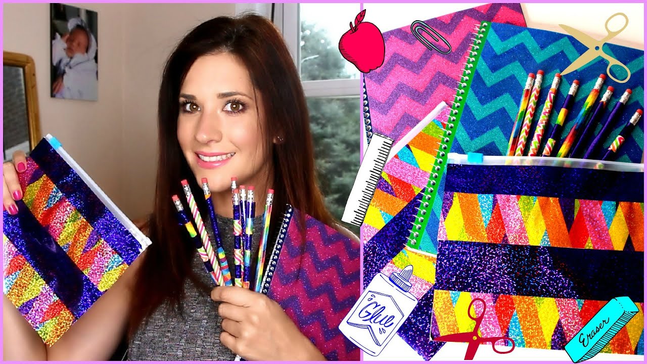 COMO HACER TU CARTUCHERA Y DECORAR TUS CUADERNOS Ft. Ale
