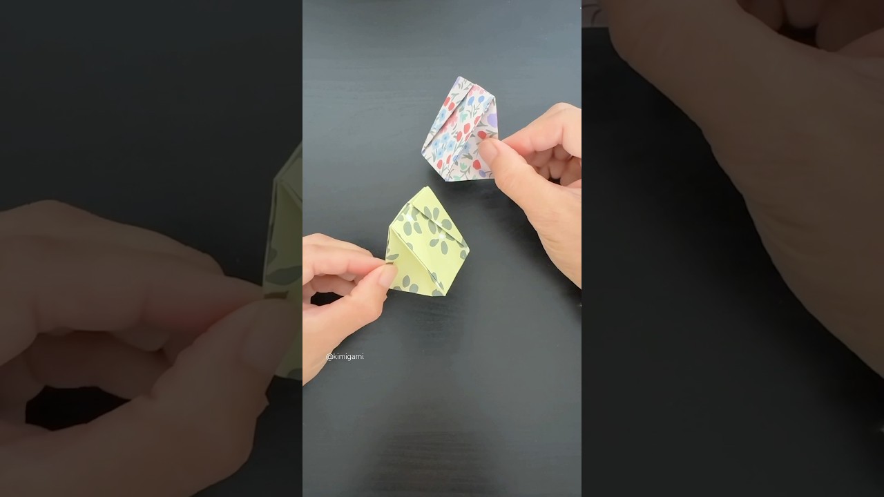 How to fold self-closing origami gift bag for jewellery #giftbag #origami #折り紙 #giftwrapping #cute